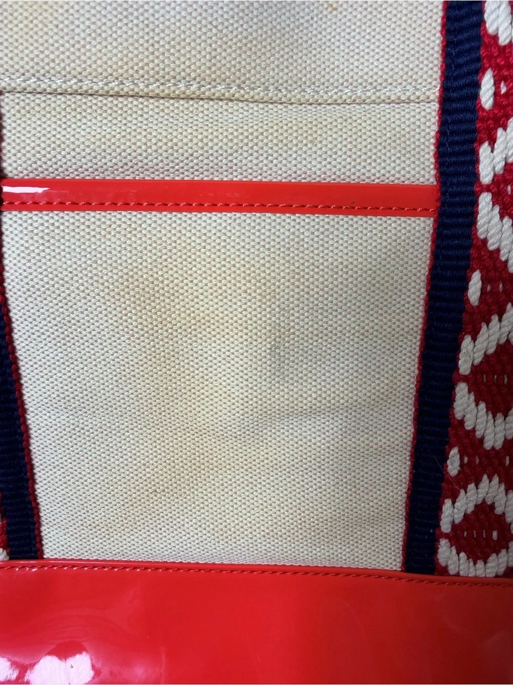 Tory Burch canvas bag with Spoiledchild Collagen, Beauty of Joseon, NARS, Stila
